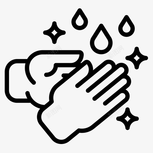 手洗卫生15线性图标svg_新图网 https://ixintu.com 卫生 手洗 线性