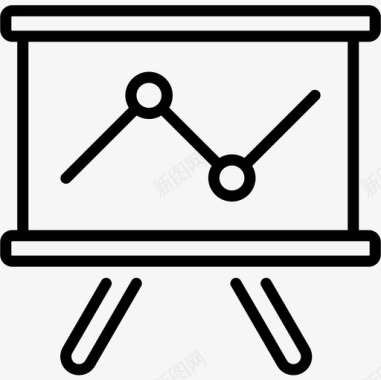 分析数字服务12线性图标图标