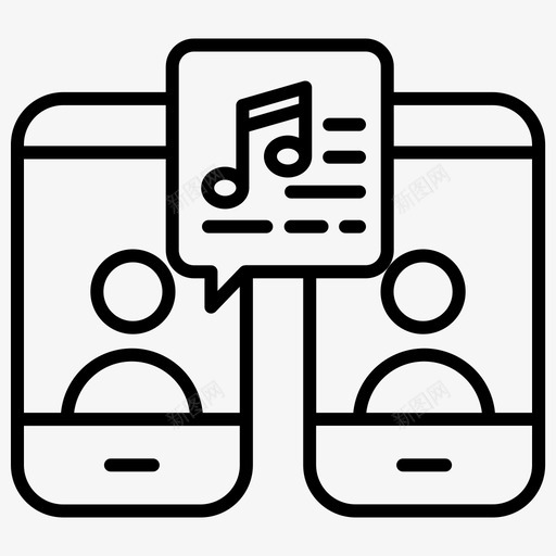共享音乐歌曲图标svg_新图网 https://ixintu.com 共享 歌曲 用户 音乐