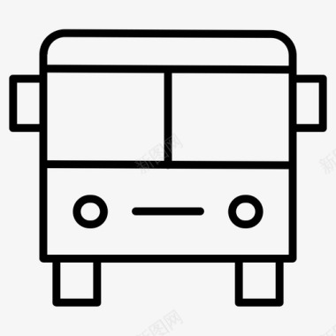 公共汽车教育学校图标图标