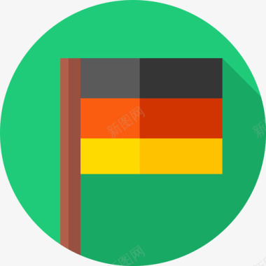 德国国旗啤酒节32扁平图标图标