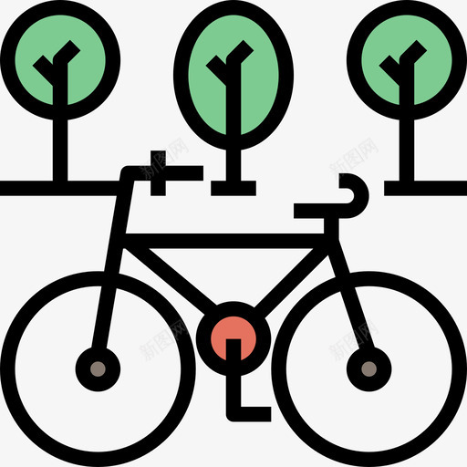 自行车拯救世界线条色彩图标svg_新图网 https://ixintu.com 拯救世界 线条色彩 自行车