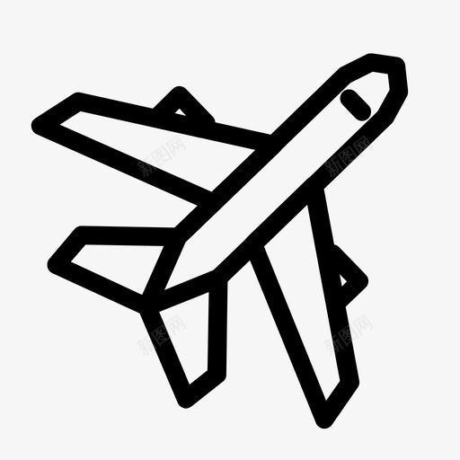 飞机船空中飞机图标svg_新图网 https://ixintu.com 旅行 空中 飞机