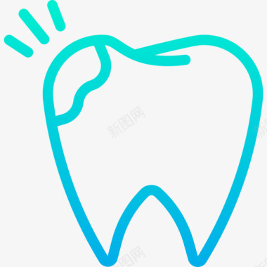 牙腔牙15梯度图标图标