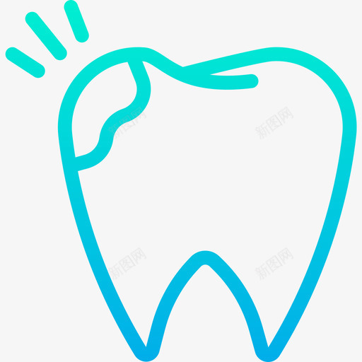 牙腔牙15梯度图标svg_新图网 https://ixintu.com 梯度 牙腔
