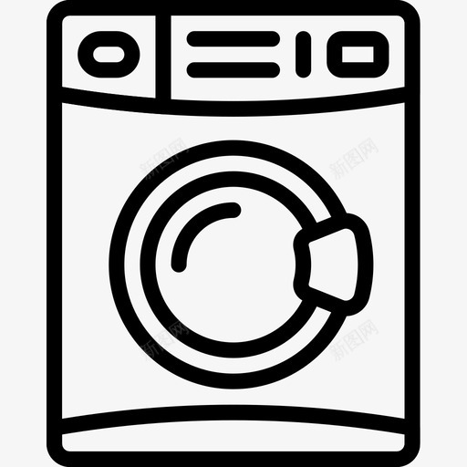 洗衣机12户直列式图标svg_新图网 https://ixintu.com 12户 列式 洗衣机 直列