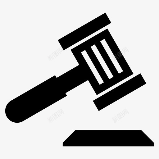 法律锤子正义图标svg_新图网 https://ixintu.com 拍卖 木槌 正义 法律 罪犯 锤子