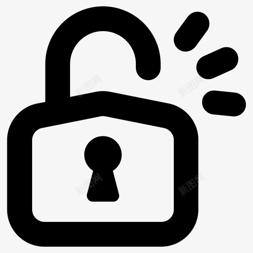 开锁挂锁隐私图标svg_新图网 https://ixintu.com 安全 开锁 挂锁 隐私