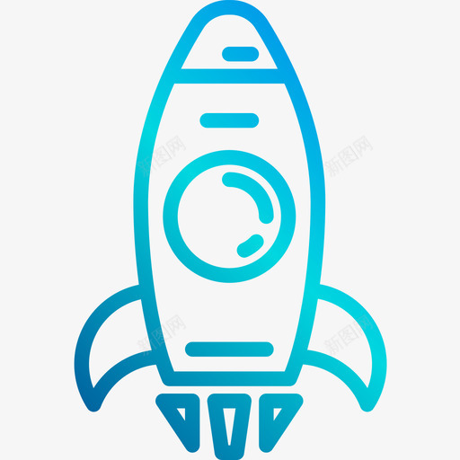 火箭太空和宇宙2线性梯度图标svg_新图网 https://ixintu.com 太空 宇宙 梯度 火箭 线性