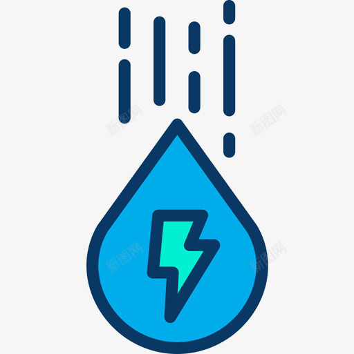 水力发电能源26线性颜色图标svg_新图网 https://ixintu.com 水力发电 线性颜色 能源26