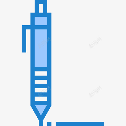 笔办公用品供应商6蓝色图标svg_新图网 https://ixintu.com 供应商 办公用品 蓝色