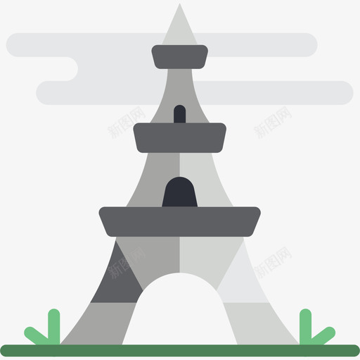 埃菲尔铁塔地标和纪念碑3座平坦图标svg_新图网 https://ixintu.com 地标和纪念碑3座 埃菲尔铁塔 平坦