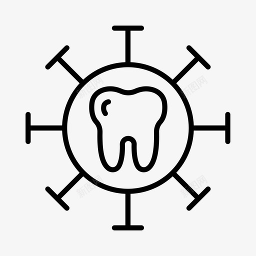 牙科保健医院图标svg_新图网 https://ixintu.com 保健 医疗 医院 治疗 牙科