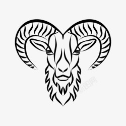 大角羊PNG矢量大角羊头动物吉祥物大角羊图标高清图片