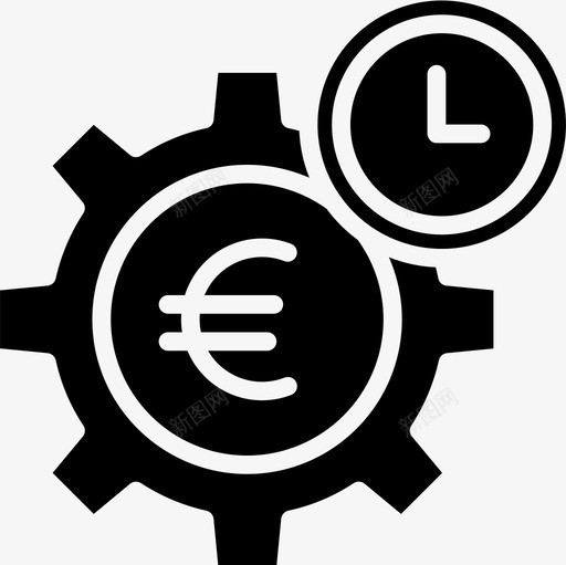 欧元时间管理47稳定图标svg_新图网 https://ixintu.com 时间管理 欧元 稳定