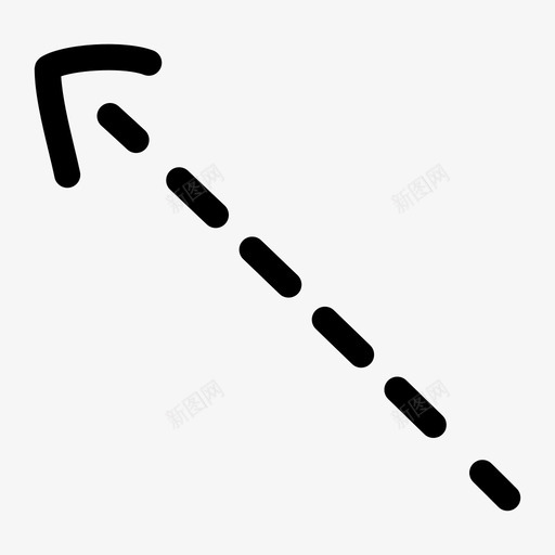 虚线箭头绘制的箭头图标svg_新图网 https://ixintu.com 箭头 绘制 虚线