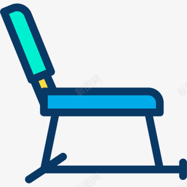 椅子健身77线性颜色图标图标