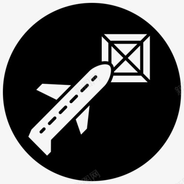 空运飞机货物图标图标