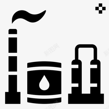 炼油厂燃料工业图标图标