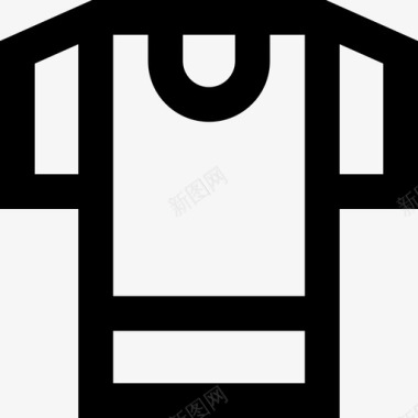 T恤足球25码直线型图标图标