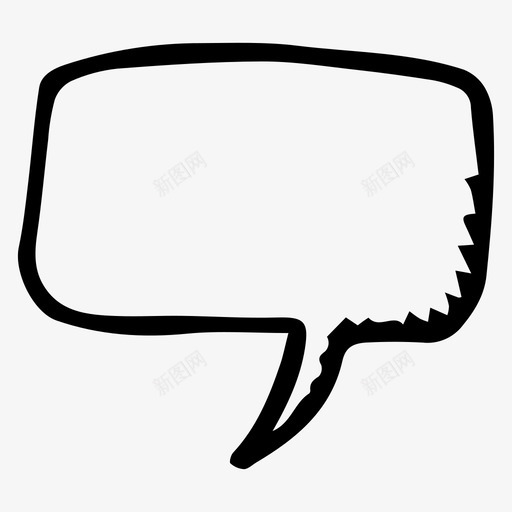 语音泡泡对话涂鸦图标svg_新图网 https://ixintu.com 对话 泡泡 涂鸦 留言 语音
