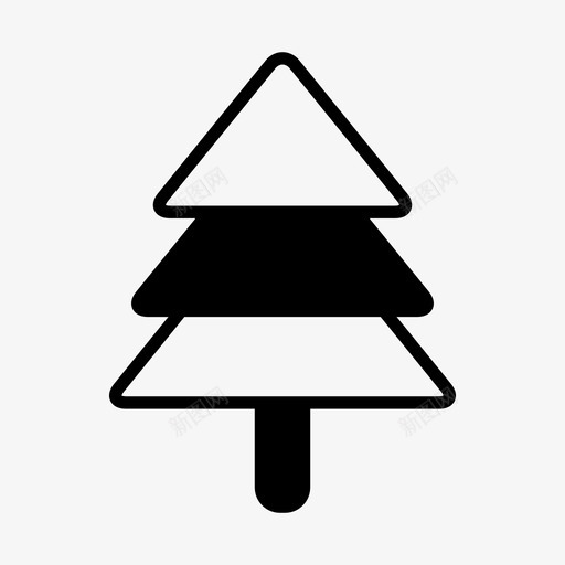 圣诞树森林植物图标svg_新图网 https://ixintu.com 圣诞树 圣诞节 森林 植物