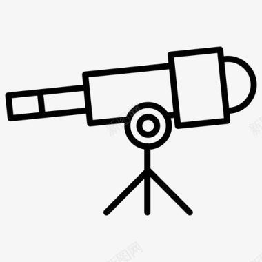 望远镜学校图标图标