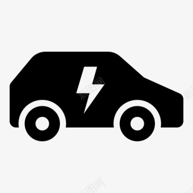 电动汽车环保汽车绿色能源图标图标