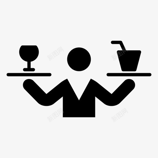 服务员酒吧管家图标svg_新图网 https://ixintu.com 服务 服务员 管家 酒吧 餐厅