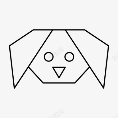折纸狗动物折纸动物图标图标