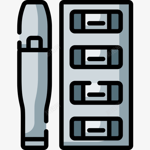 尼古丁吸入器戒烟9线性颜色图标svg_新图网 https://ixintu.com 吸入器 尼古丁 戒烟 线性 颜色