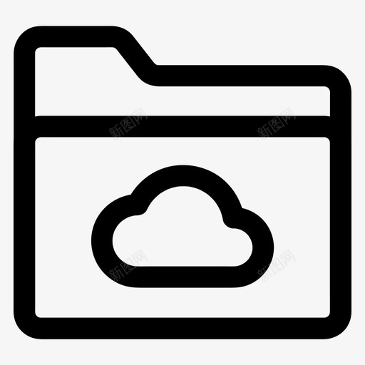 文件夹云数据文件图标svg_新图网 https://ixintu.com 存储 数据 文件 文件夹 服务器