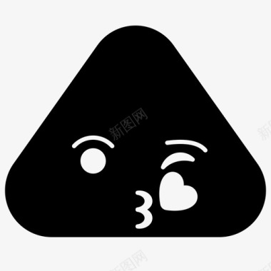 吻表情脸图标图标