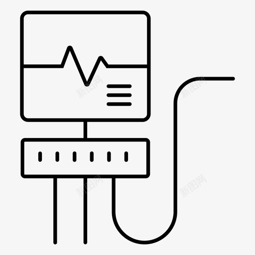 生命支持节拍图表图标svg_新图网 https://ixintu.com 健康 健康医学 图表 守护生命 生命支持 节拍