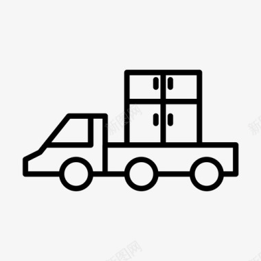 卡车货物交货运输图标图标
