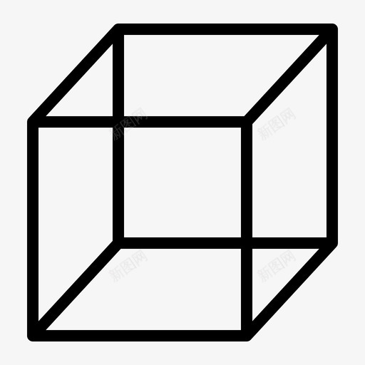 立方体几何体形状图标svg_新图网 https://ixintu.com 几何体 形状 立方体