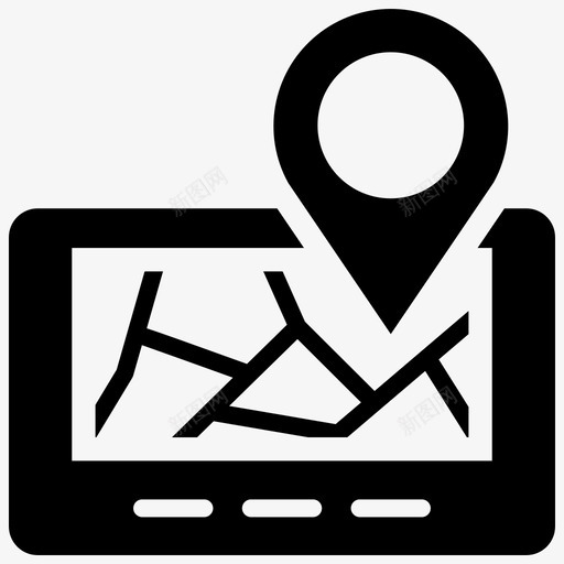 导航器小工具gps图标svg_新图网 https://ixintu.com gps pin 地图 导航器 小工具 智能设备 路线