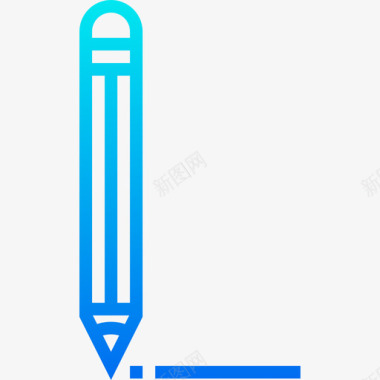 铅笔办公用品5渐变色图标图标