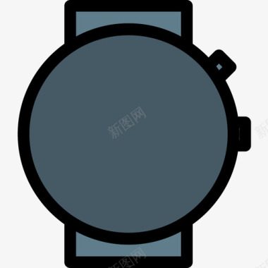 手表hipster12线性颜色图标图标
