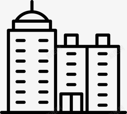 塔建筑城市图标图标