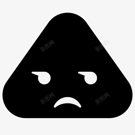 未使用表情脸图标svg_新图网 https://ixintu.com 三角形 情绪 未使用 表情