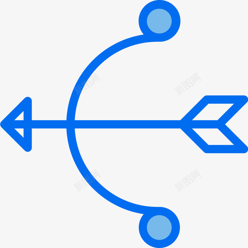 射箭运动81蓝色图标svg_新图网 https://ixintu.com 射箭 蓝色 运动