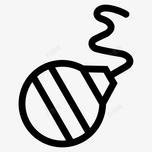 炸弹攻击危险图标svg_新图网 https://ixintu.com 危险 攻击 武器 灯芯 炸弹 爆炸