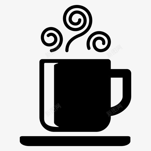 咖啡黑咖啡饮料图标svg_新图网 https://ixintu.com 咖啡 家庭 热饮料 聚会 饮料 黑咖啡