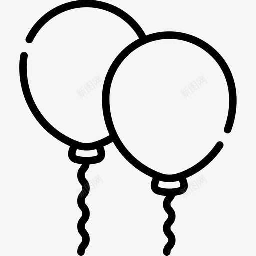 气球婴儿淋浴18直线型图标svg_新图网 https://ixintu.com 婴儿 气球 淋浴 直线 线型