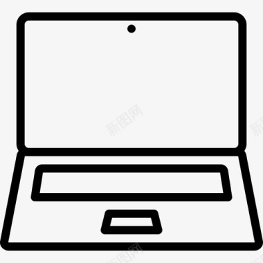 笔记本电脑数字小型计算机图标图标