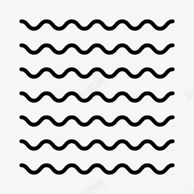 波浪线几何图形图案图标图标