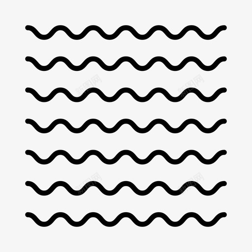 波浪线几何图形图案图标svg_新图网 https://ixintu.com 几何图形 图案 曲线 波浪线