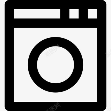 洗衣机浴室20线性图标图标