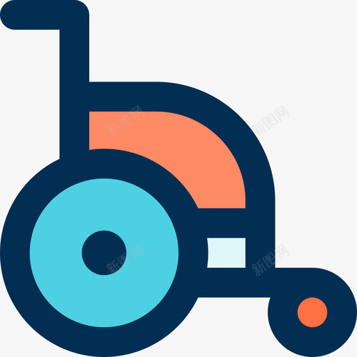 轮椅医院48线性颜色图标svg_新图网 https://ixintu.com 医院 线性 轮椅 颜色